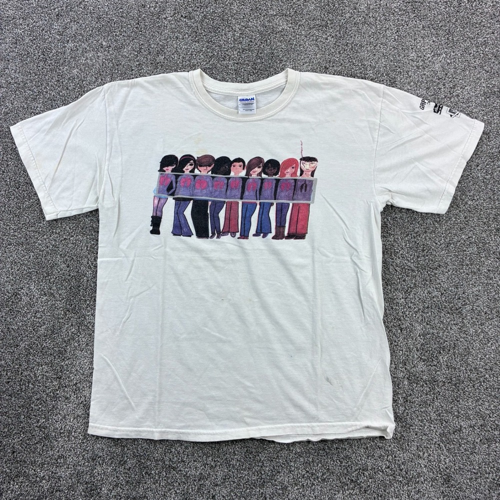Vintage Y2K No Smoking Shirt Mens Large White Don't Smoke Smoking Kills